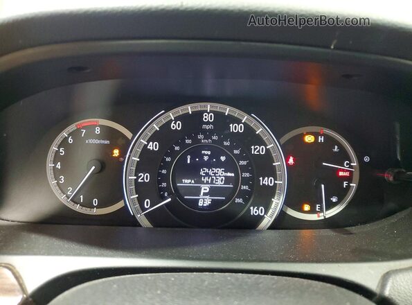 1HGCR2F8XGA078576 2016 HONDA ACCORD Серебряный Вид щитка приборов