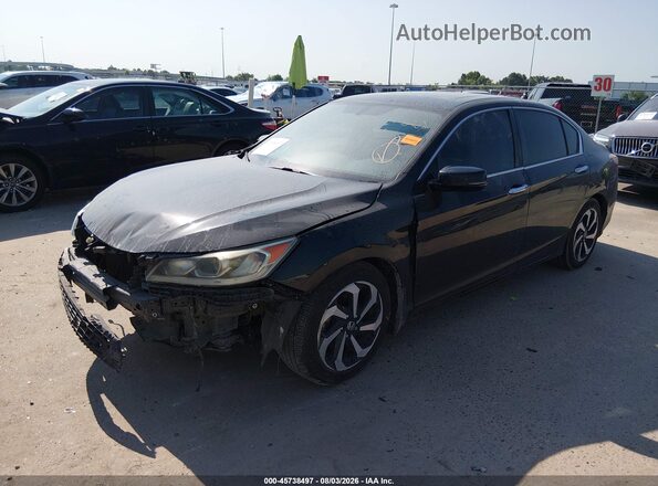 1HGCR2F8XGA194456 2016 HONDA ACCORD Black Vista tres cuartos delantera izquierda