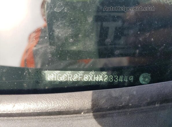 1HGCR2F8XHA233449 2017 HONDA ACCORD Серый Вид наклейки с VIN-кодом