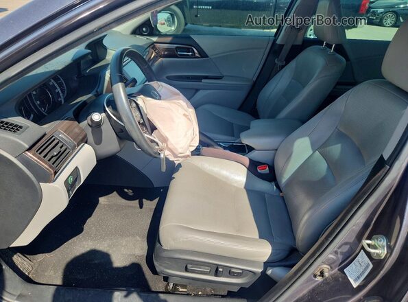 1HGCR2F90GA124487 2016 HONDA ACCORD Gray წინა სალონის ხედი