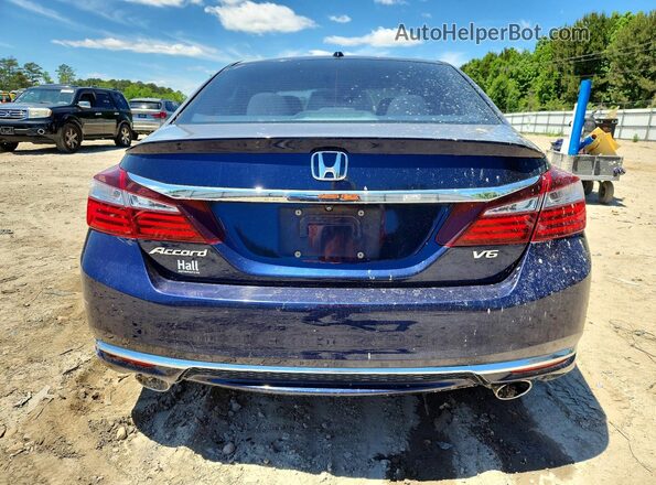 1HGCR3F00HA006660 2017 HONDA ACCORD Синий Вид сзади