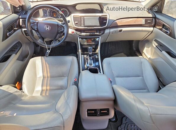 1HGCR3F00HA006660 2017 HONDA ACCORD Синий Вид панели приборов