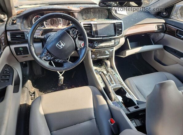 1HGCR3F03GA017652 2016 HONDA ACCORD Gray Вид панелі приладів