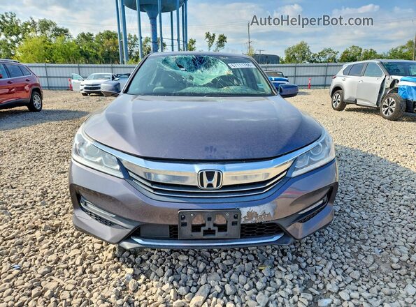 1HGCR3F03GA017652 2016 HONDA ACCORD Gray Вид спереду
