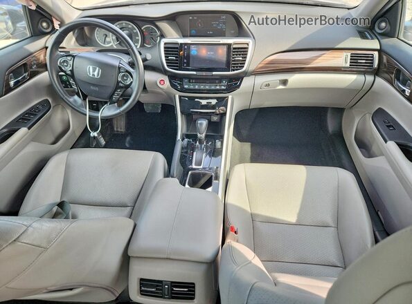 1HGCR3F04HA010341 2017 HONDA ACCORD Gray Widok deski rozdzielczej