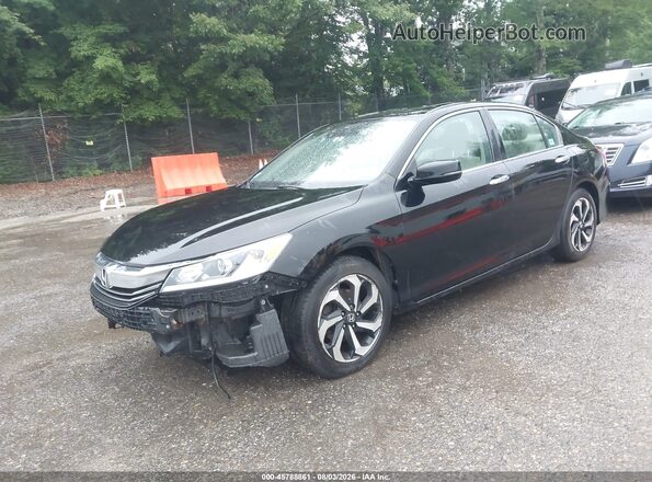 1HGCR3F05GA025557 2016 HONDA ACCORD Черный Передняя левая четверть