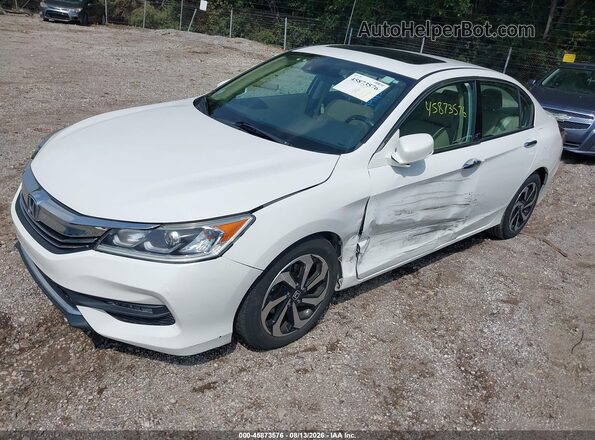 1HGCR3F07GA007187 2016 HONDA ACCORD White წინა მარცხენა ხედი სამი მეოთხედიდან