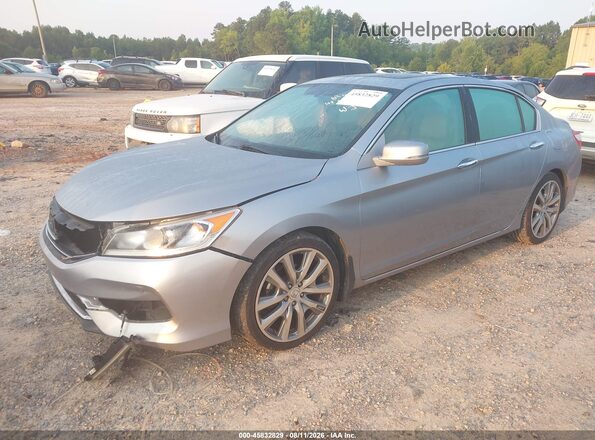1HGCR3F80GA004704 2016 HONDA ACCORD Silver წინა მარცხენა ხედი სამი მეოთხედიდან