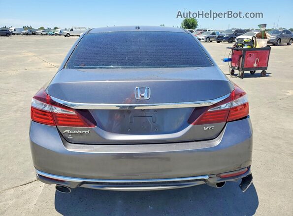 1HGCR3F80GA007912 2016 HONDA ACCORD Gray Widok z tyłu