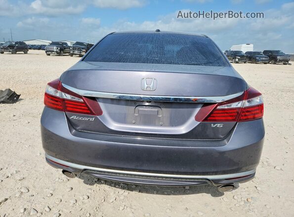 1HGCR3F80GA009711 2016 HONDA ACCORD Серый Вид сзади