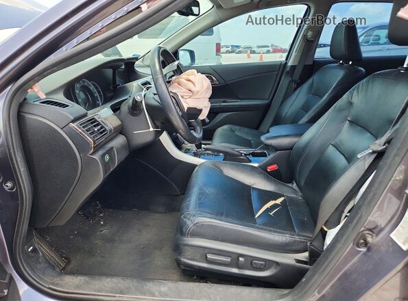 1HGCR3F80GA009711 2016 HONDA ACCORD Серый Вид салона спереди
