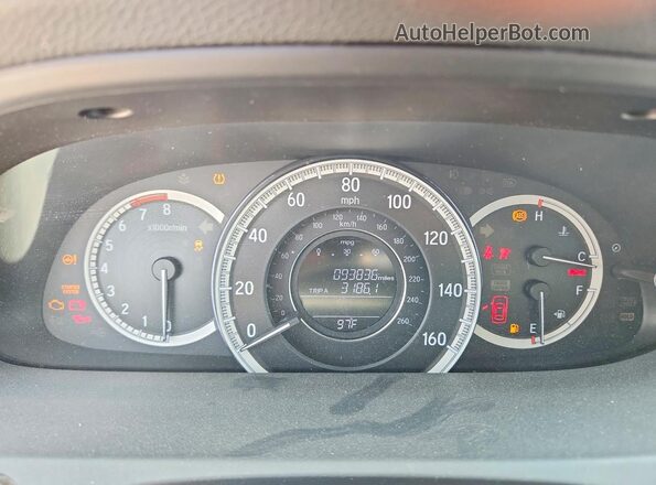 1HGCR3F80GA009711 2016 HONDA ACCORD Серый Вид щитка приборов