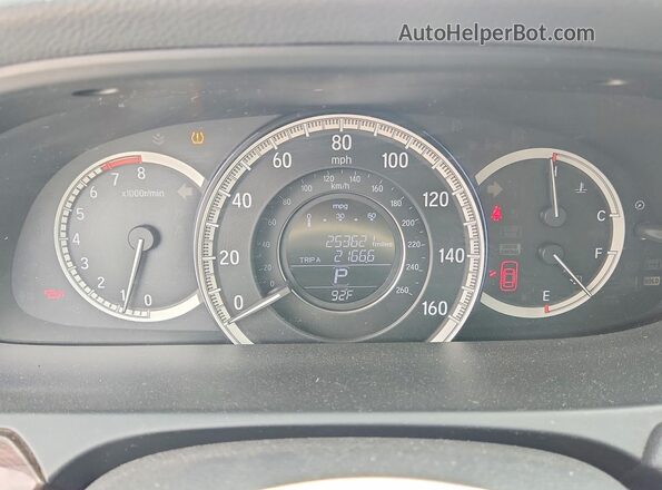 1HGCR3F80GA024497 2016 HONDA ACCORD Black Instrument cluster view