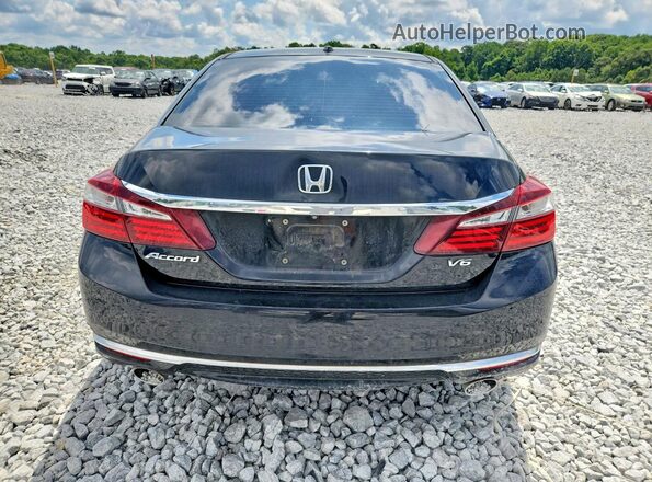 1HGCR3F80GA024497 2016 HONDA ACCORD Black Rear view