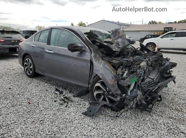 1HGCR3F80HA013159 2017 HONDA ACCORD Серый Передняя правая четверть