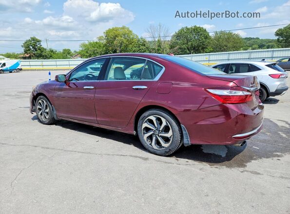 1HGCR3F80HA013680 2017 HONDA ACCORD Burgundy Задня ліва чверть