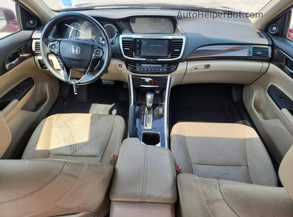 1HGCR3F80HA013680 2017 HONDA ACCORD Burgundy Вид панелі приладів