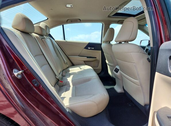 1HGCR3F80HA013680 2017 HONDA ACCORD Burgundy Вид задніх сидінь