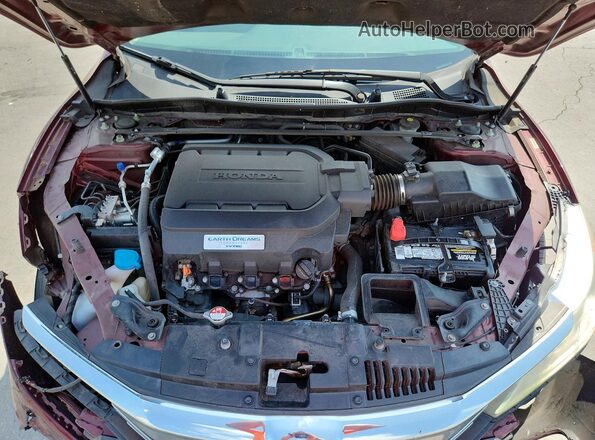 1HGCR3F80HA013680 2017 HONDA ACCORD Burgundy Вид задньої частини салону