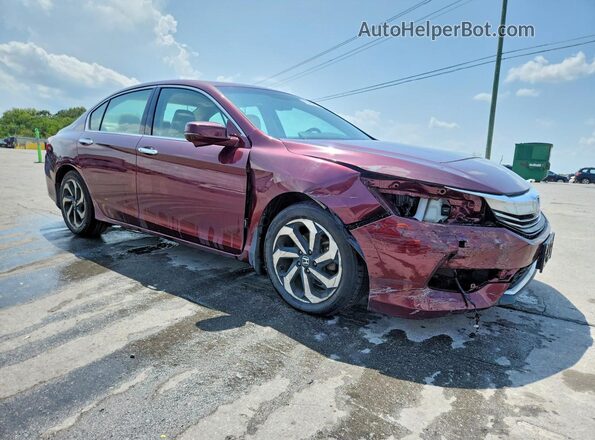 1HGCR3F80HA013680 2017 HONDA ACCORD Burgundy Передня права чверть
