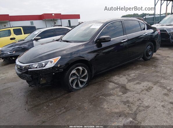 1HGCR3F81HA028883 2017 HONDA ACCORD Black Vista tres cuartos delantera izquierda