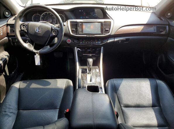 1HGCR3F82GA025473 2016 HONDA ACCORD Black Widok deski rozdzielczej