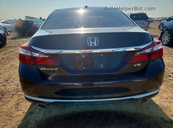 1HGCR3F83HA009106 2017 HONDA ACCORD Black Front interior view