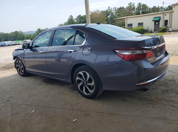 1HGCR3F87GA002187 2016 HONDA ACCORD Gray Trasero izquierdo