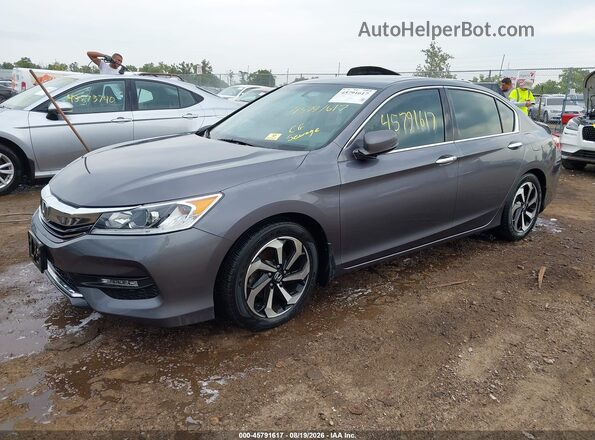 1HGCR3F89GA009481 2016 HONDA ACCORD Gray Առջևի ձախ երեք քառորդ տեսարան