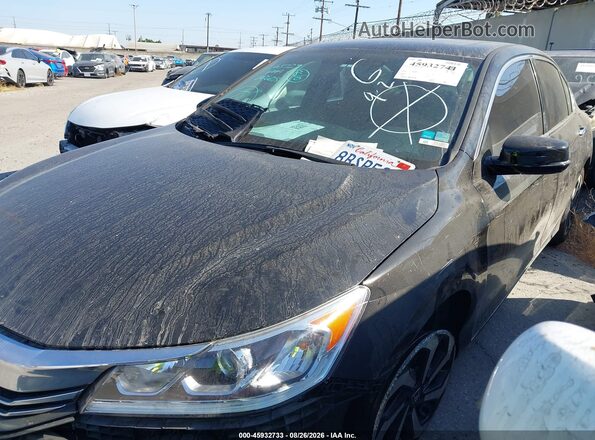1HGCR3F8XHA013265 2017 HONDA ACCORD Черный Передняя левая четверть