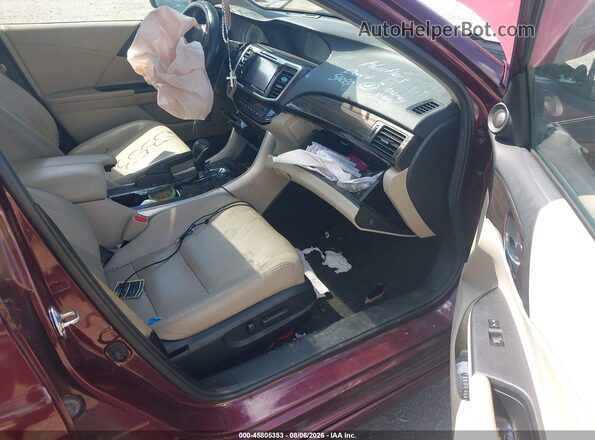 1HGCR3F90GA026856 2016 HONDA ACCORD Burgundy Vista interior delantera