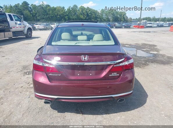 1HGCR3F90GA026856 2016 HONDA ACCORD Burgundy 