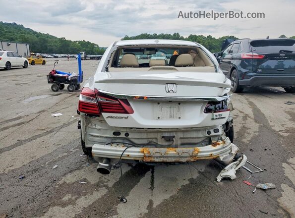 1HGCR3F92GA004292 2016 HONDA ACCORD White Rear view