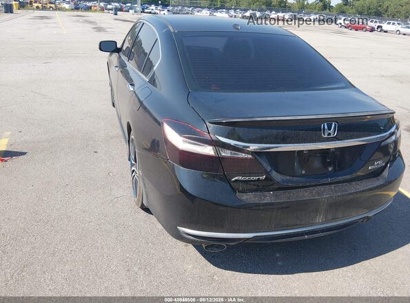 1HGCR3F95GA021121 2016 HONDA ACCORD Black Front view