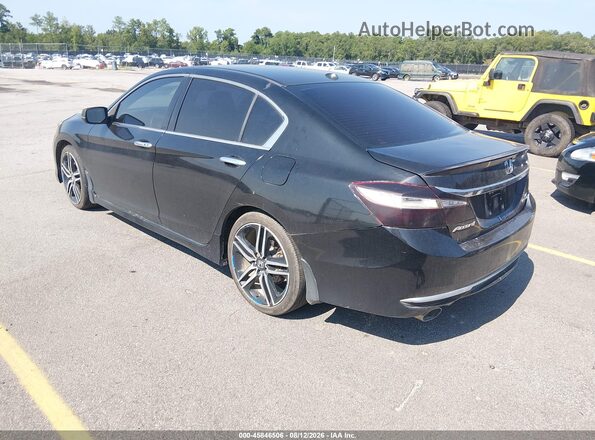 1HGCR3F95GA021121 2016 HONDA ACCORD Black Rear left