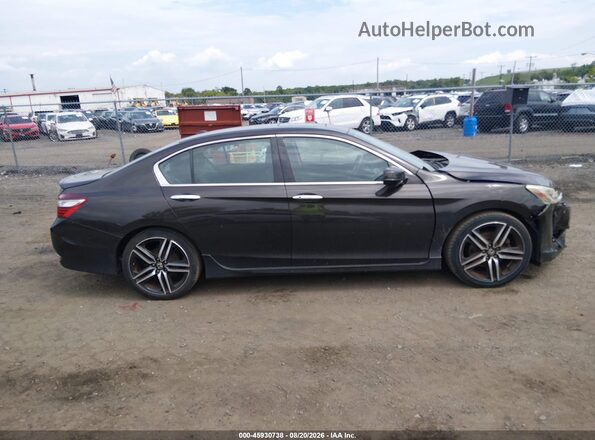 1HGCR3F96GA022598 2016 HONDA ACCORD Black Вид задньої частини салону