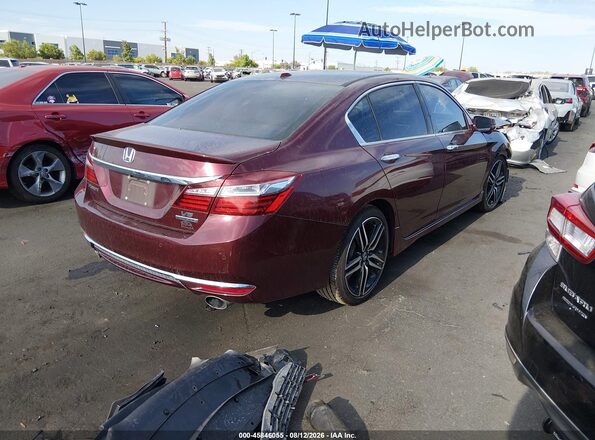 1HGCR3F96HA005866 2017 HONDA ACCORD Burgundy Tył prawy