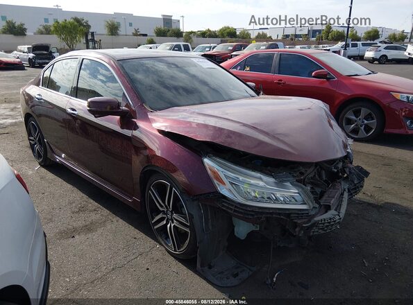 1HGCR3F96HA005866 2017 HONDA ACCORD Burgundy Widok wnętrza 360 stopni