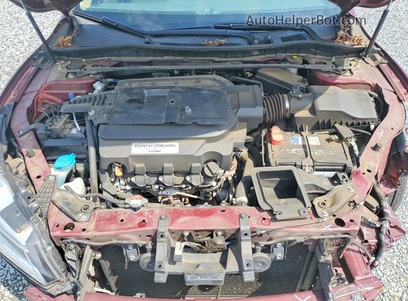 1HGCR3F98HA041400 2017 HONDA ACCORD Темно-бордовый Вид задней части салона