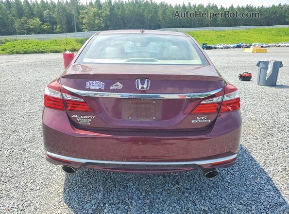 1HGCR3F98HA041400 2017 HONDA ACCORD Темно-бордовый Вид сзади