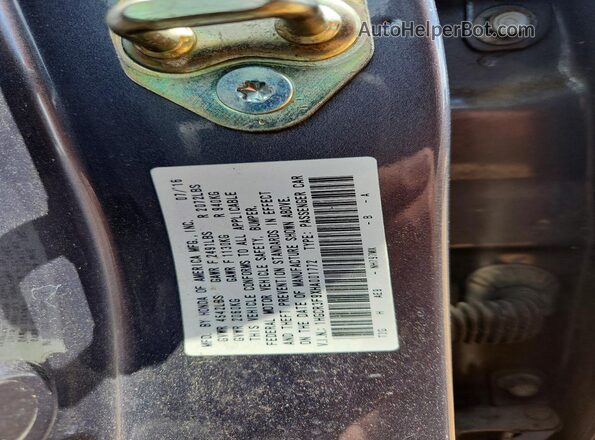 1HGCR3F9XHA001772 2017 HONDA ACCORD Серебряный Вид подкапотного пространства