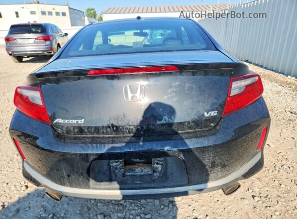 1HGCT2A80GA000655 2016 HONDA ACCORD Black Widok z tyłu