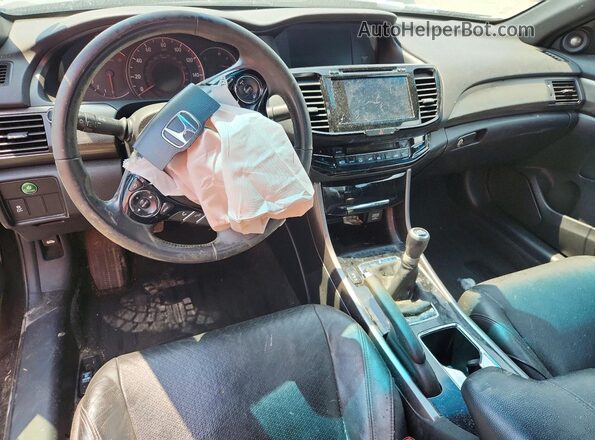 1HGCT2A80GA000655 2016 HONDA ACCORD Black Widok deski rozdzielczej