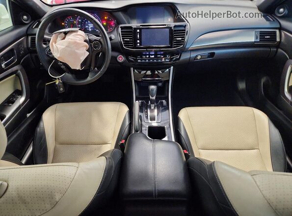 1HGCT2B87GA000196 2016 HONDA ACCORD White Widok deski rozdzielczej