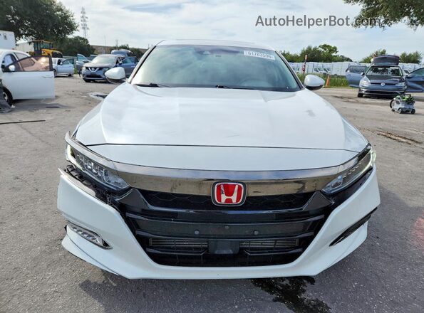 1HGCV1E35KA804056 2019 HONDA ACCORD Белый Вид спереди