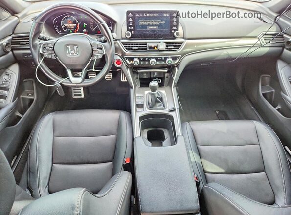 1HGCV1E35KA804056 2019 HONDA ACCORD Белый Вид панели приборов