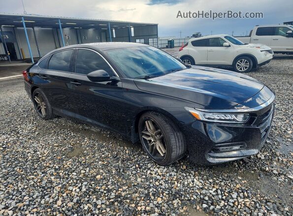 1HGCV1E39KA018745 2019 HONDA ACCORD Черный Передняя правая четверть