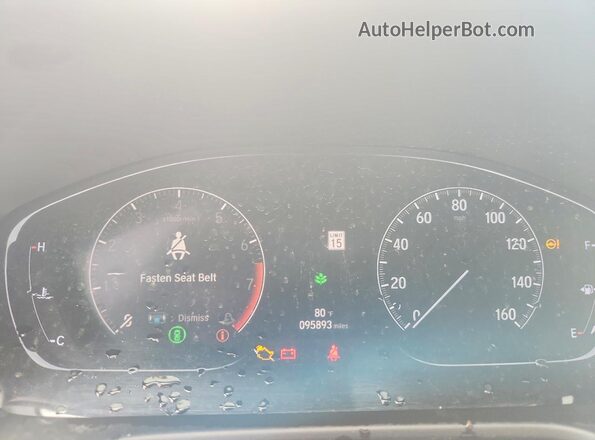 1HGCV1E39KA018745 2019 HONDA ACCORD Черный Вид щитка приборов