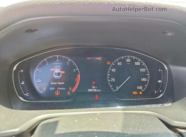 1HGCV1F10JA017284 2018 HONDA ACCORD White Instrument cluster view