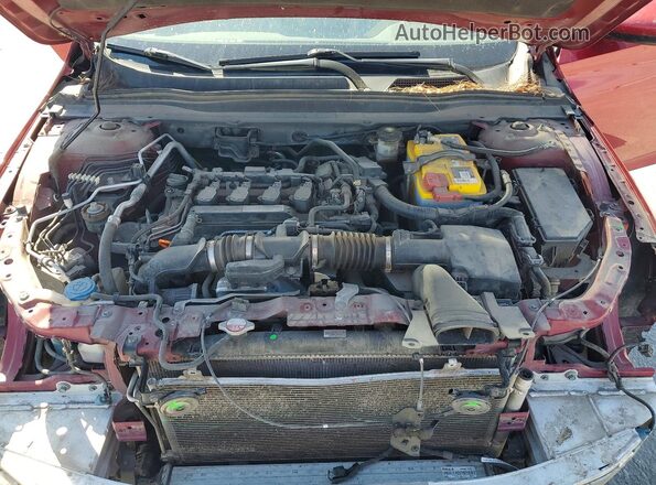 1HGCV1F10JA021206 2018 HONDA ACCORD Red Вид задньої частини салону
